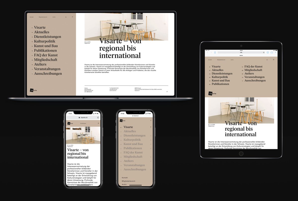 AtelierPol's tweet photo. Neue Website und Corporate Redesign für #Visarte.

Mehr auf unserer Website → https://t.co/DUa8sAz2eI https://t.co/Y7dwfgwnGS
