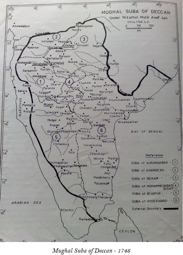 13. Thus ended the 160 year rule of the Qutb Shahis. Hyderabad became the Deccan “Suba” of the Mughal Empire. However its seat of power remained at Aurangabad.