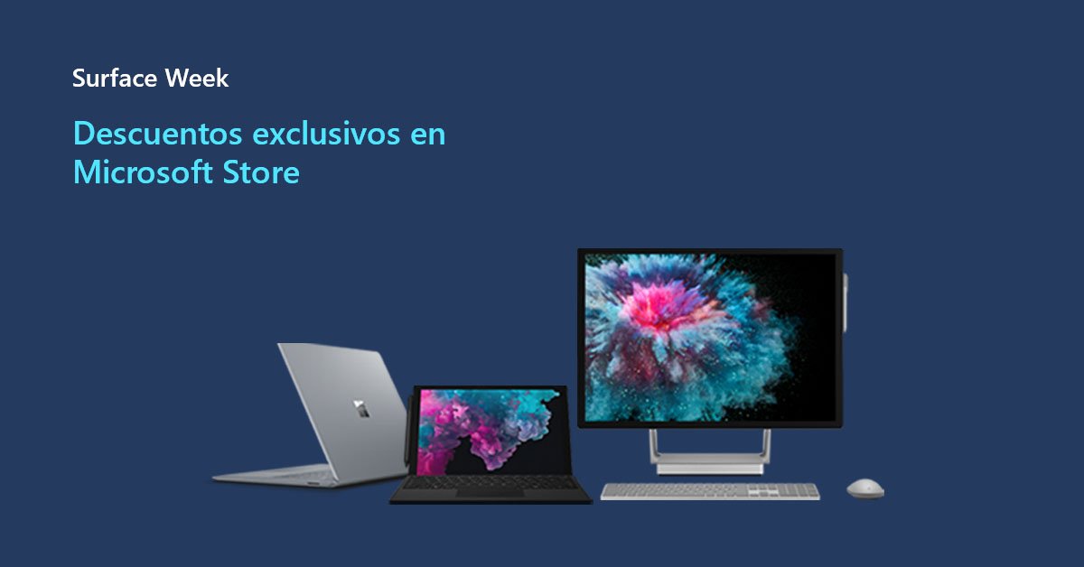 MicrosoftES's tweet photo. ¿Sabías que estamos en plena #SurfaceWeek en la Microsoft Store y que tienes a tu disposición ofertas en todos los nuevos dispositivos #Surface? Entra y échales un ojo: https://t.co/spVgBfEoqq
¡Solo hasta el domingo! ⏰ https://t.co/wiZJUxq9Xh