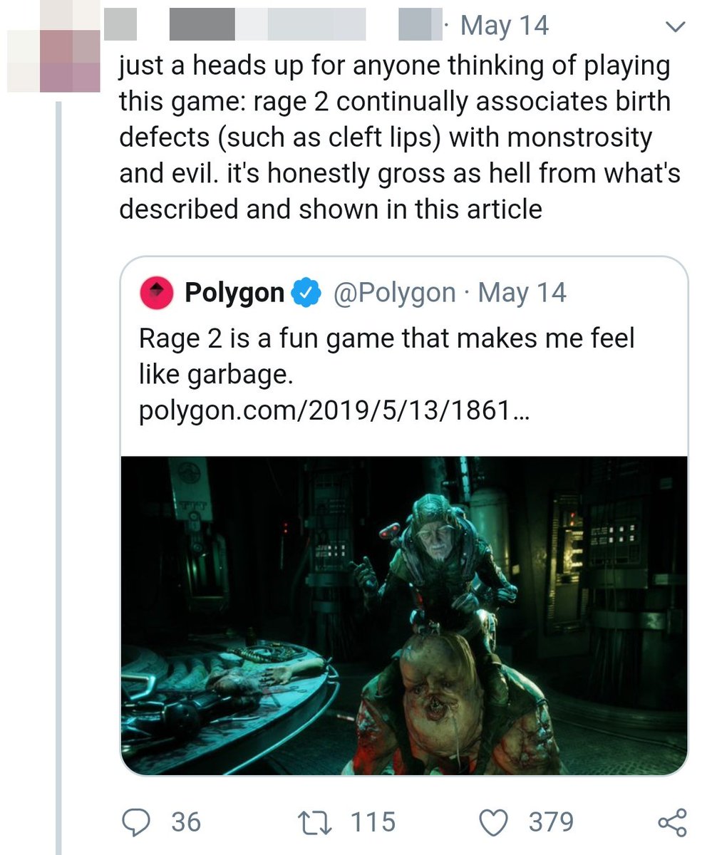mombot's tweet photo. Fast forward to 2019. The same dumdums are mad again because another game by the same publisher features villains with physical disfigurements.

The argument is this portrayal perpetuates the 17th century belief that disfigured people are the product of witchcraft, or something. https://t.co/eOkaAjwGty