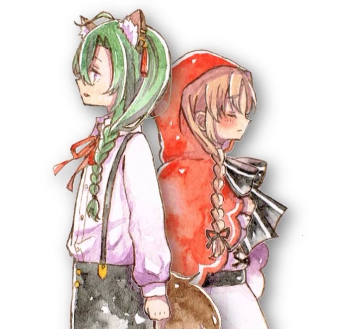 イラストお手伝いさせていただきました??
最高だから聴いて

おおかみは赤ずきんに恋をした /
 緑仙×シスター・クレア (Cover) 
https://t.co/bRqICEGiP8 