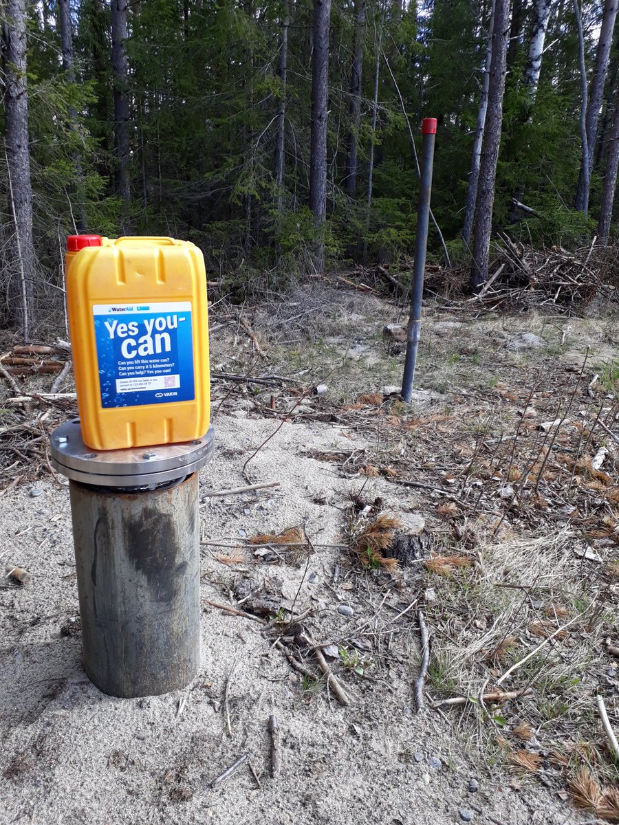 TRimfrost's tweet photo. Malin and the Yes You-can at work, monitoring ground water level and water quality at a possible location for a new well. #work #yesyoucan #watercarrier #vakin #winnovators #wateraid https://t.co/VjR37Xuk2Z