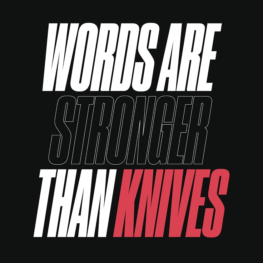 TrappedZoneOne's tweet photo. Thought provoking words with an aim to inspire and connect with young people, work from A.Cullen on show at our #PositiveType exhibition at Rotate #Shoreditch in aid of @ArtAgainstKnive and available online from the @TrappedZoneOne website https://t.co/SxpSoI86q9 https://t.co/b3kGuP6KUm