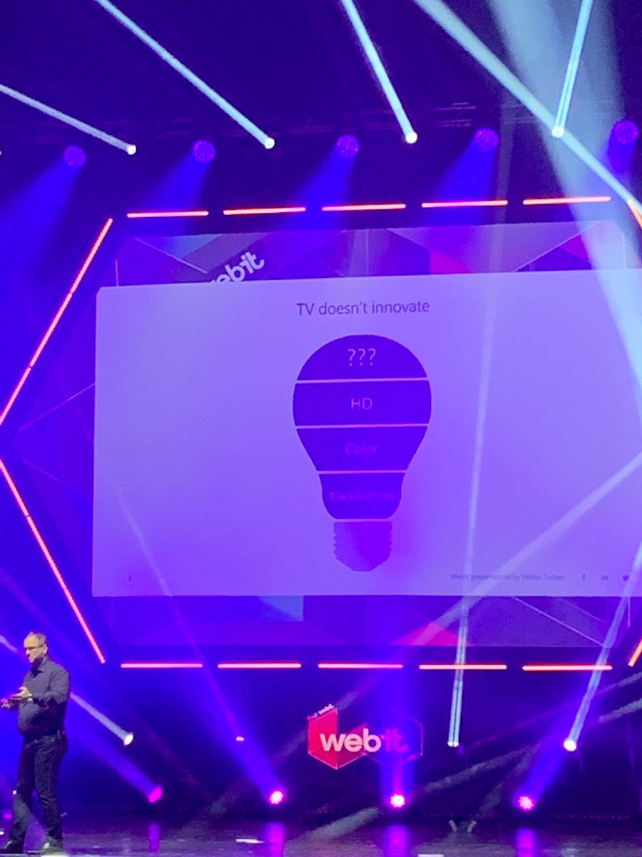 JoakimKalliala's tweet image. We spend 3-4h a day in front of the TV, but where is the innovation? B&amp;amp;W&amp;gt;Color&amp;gt;HD&amp;gt;?? @Tuchev #webit #talentdesign #futureoftv