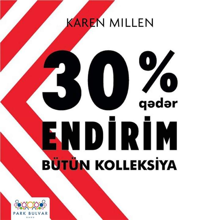 "karenmillen" mağazalarında bütün kolleksiya 30% endirimdədir. ❤

📍 Park Bulvar TM, 1-ci mərtəbə
📞 (012) 598 71 51