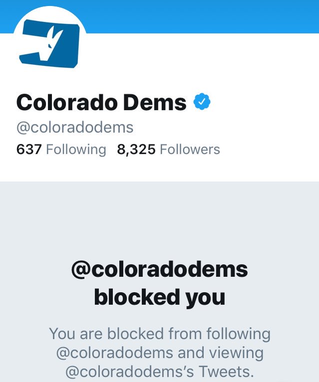 @ACLUofColorado Think the @ACLU is going to go after and sue Democrats for blocking people on Twitter or is @ACLUofColorado targeting @SCOTTFORCOLO because he’s a Republican? #copolitics #coleg