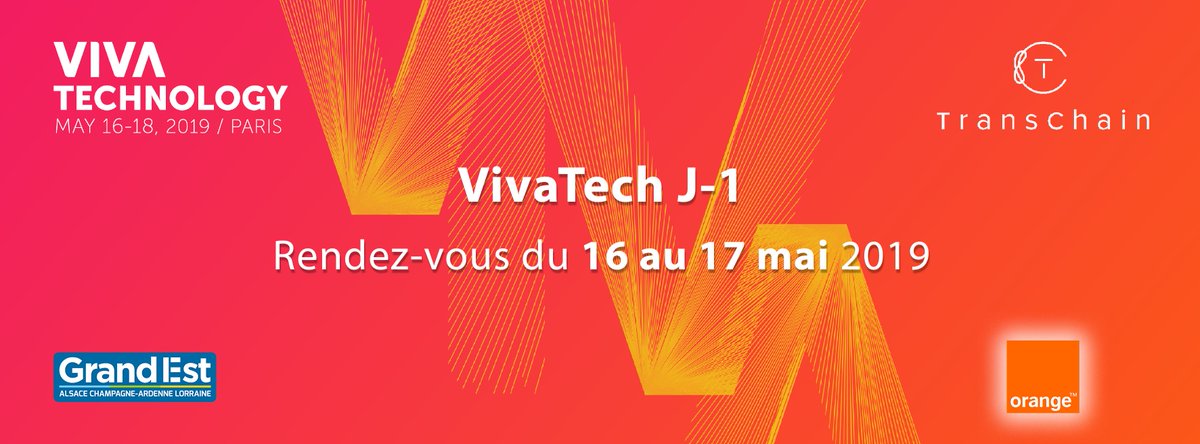 J-1 avant de vous retrouver à #VivaTech ! 🚀. Rendez-vous du 16 au 17 mai !
#GrandEst #VivaTech2019 #OrangeStartup <a href="/Orange_France/">Orange France</a> <a href="/regiongrandest/">Région Grand Est</a> <a href="/LaFrenchTech/">La French Tech</a> <a href="/LaFTAlsace/">French Tech Alsace</a> <a href="/SemiaStartups/">SEMIA</a> @adameogroup #IoT #data #SupplyChain #VivaTechnology