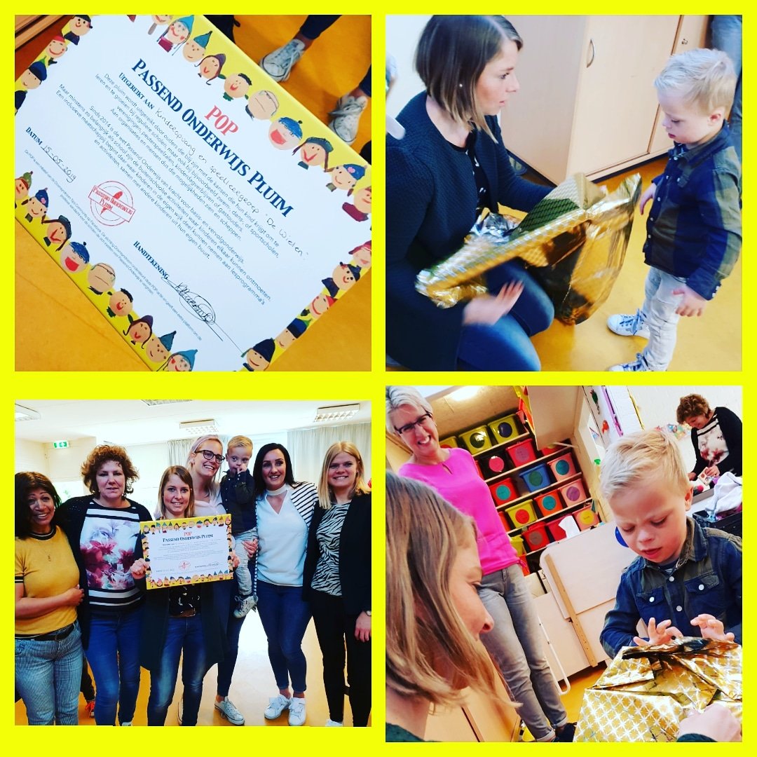 Passend Onderwijs Pluim voor Kinderopvang KC de Wielen #Fedde #waardering #toekomst #doornaargroep1 #kinderopvangFriesland #Proloog