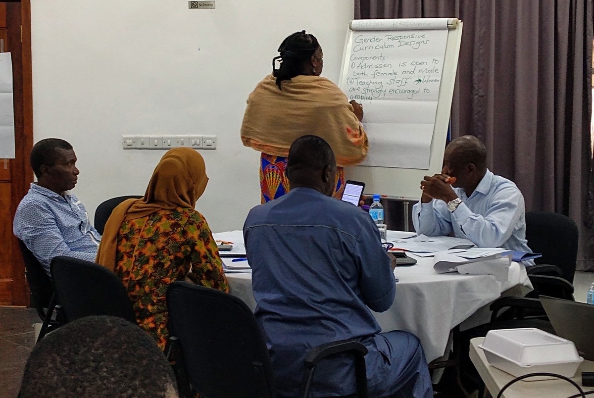 AgReach's tweet photo. SPHEIR AQHEDSL workshop in Freetown today -- working with Sierra Leone universities on teaching approaches and gender integration in curriculum and pedagogy @AgReach  @ACES_OIP @UniversityNjala @AQHEd_SL https://t.co/2LQ17xQAC3