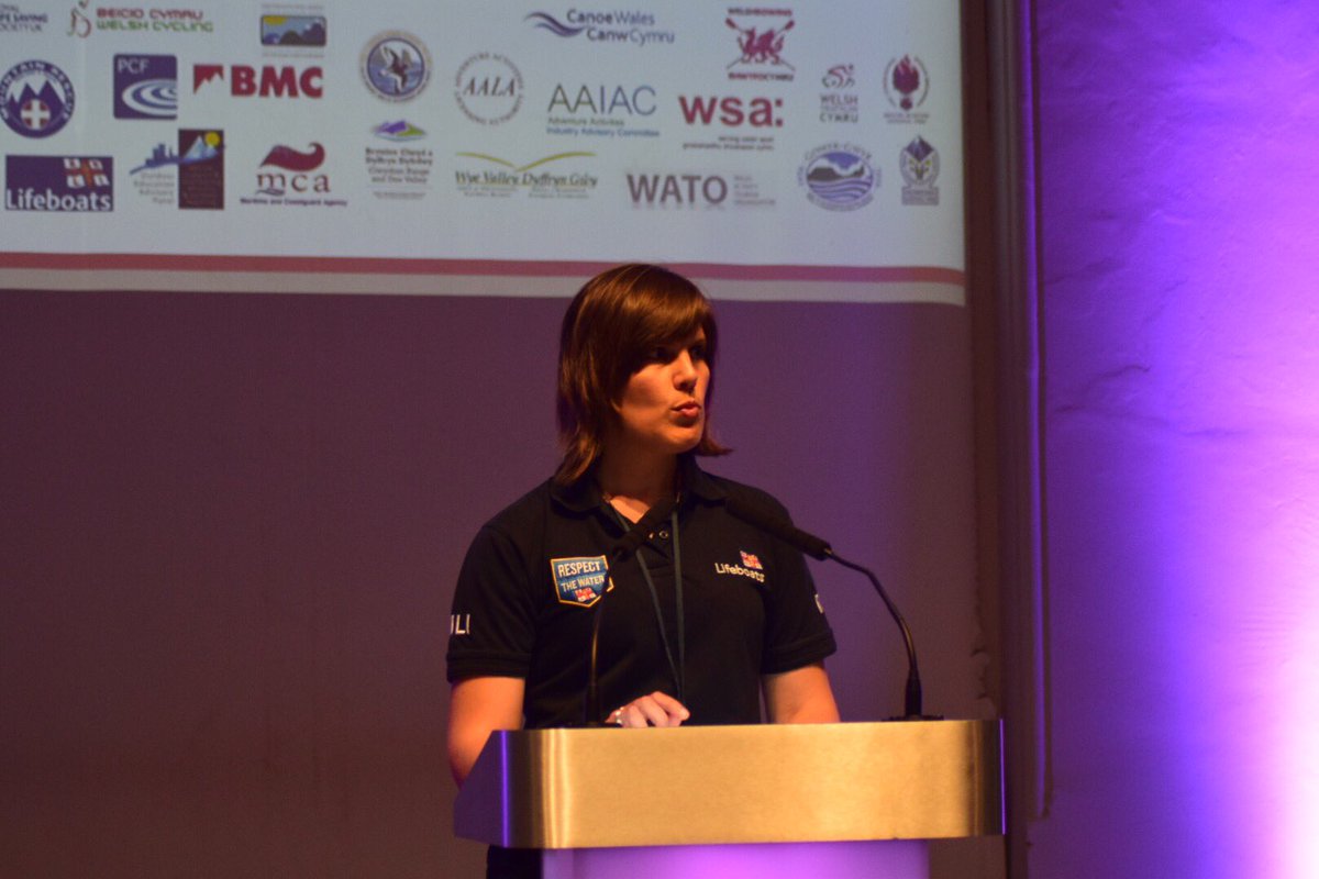 RYACymruWales's tweet photo. Mark Lewis &amp; Faye Maher take to the stage #BeAdventureSmart https://t.co/3mIYd4oM4o