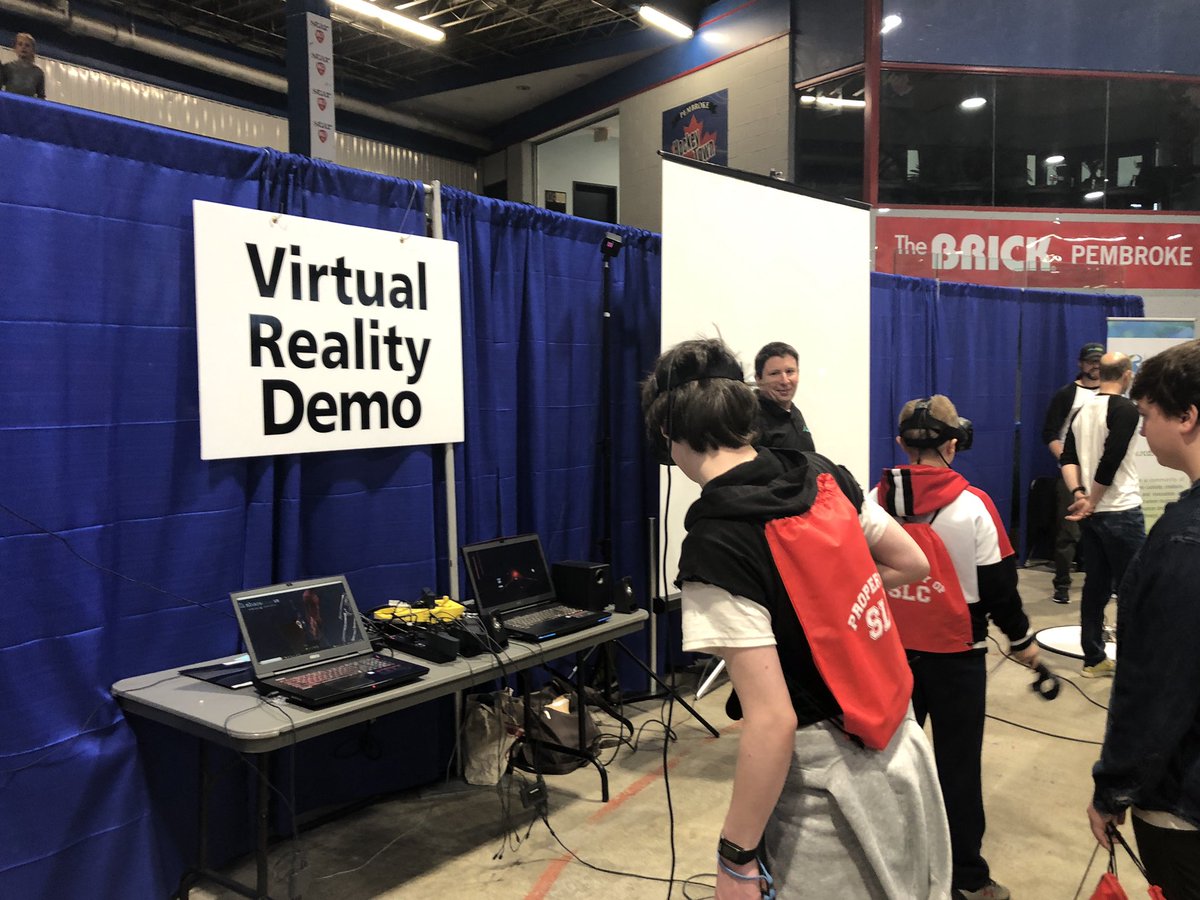 DougFiebig's tweet photo. Our TELT-C’s doing what they do best at #Options2019.  Thank you @MrJonathanPratt @MrGallery9 @brohartm and @CLevesque24 for showcasing some of the amazing technology that @RCDSB students and staff have access to. https://t.co/xeuT4dKFK9