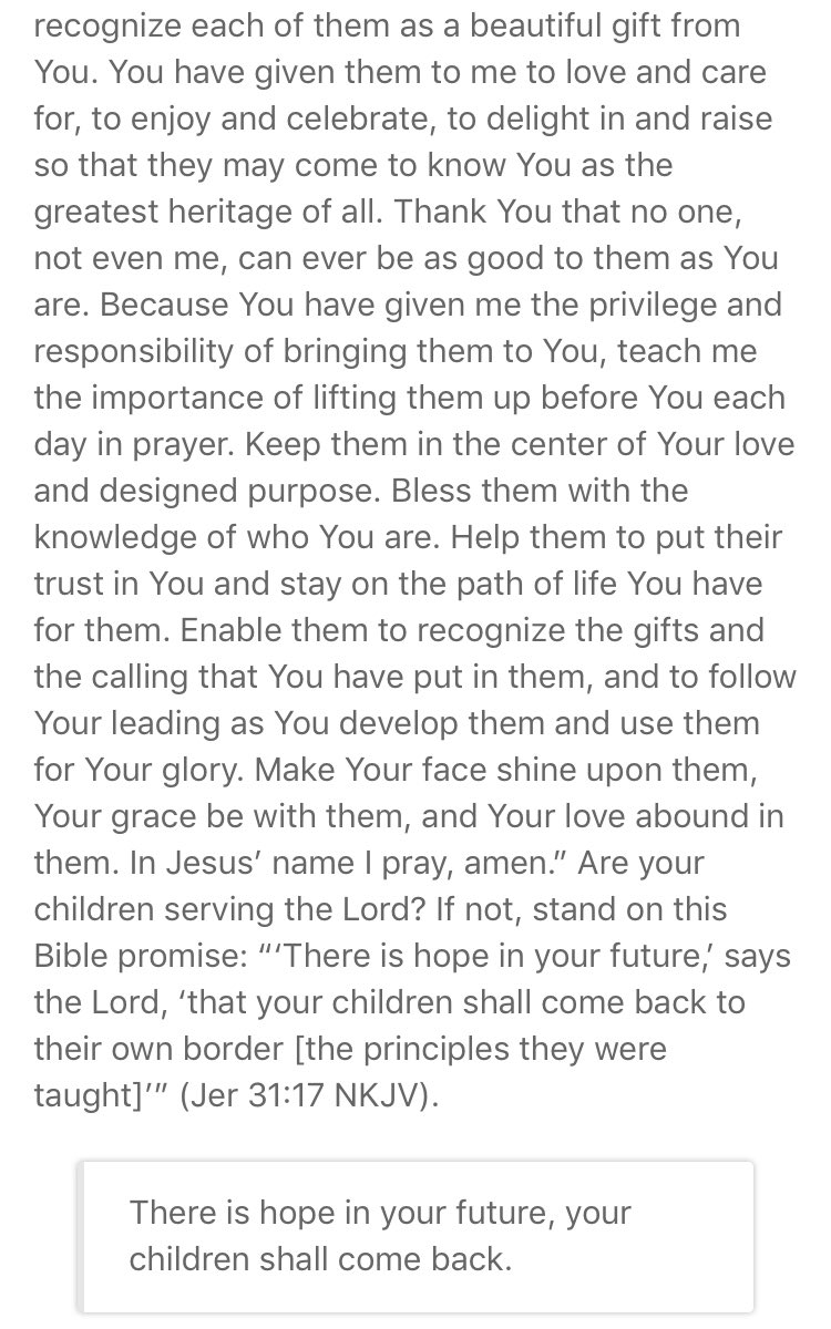 There is hope in your future, your children shall come back. 
app.wordforyou.com/devotionals/a-…