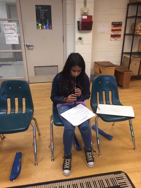 MDMusicSD735's tweet photo. 4th graders hard at work trying to make it to the end of our Recorder Karate program in music! Black Belt here we come! @Skokie735 https://t.co/1df7oxtQr0