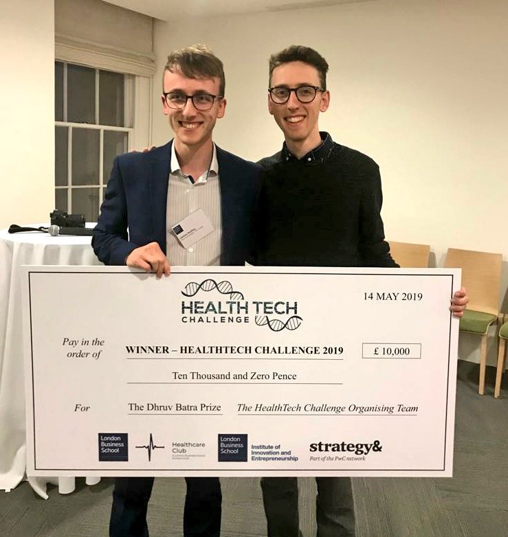 Won a grant for our pitch at @londonhealthTC last night! Thank you to all involved. Now time to work on developing Flare: a tool for older people that need help after a fall. #healthtech #machinelearning