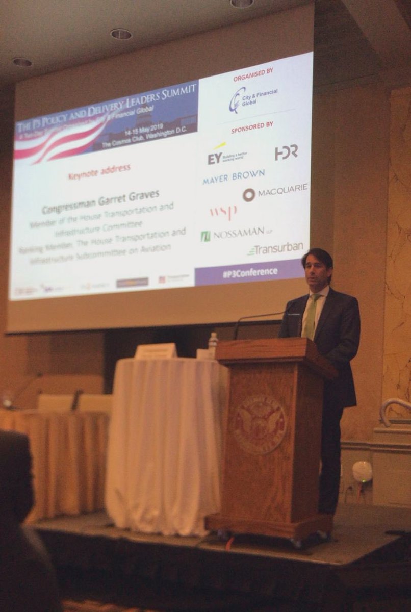 cfconferences's tweet image. “In this country we see lower unemployment, we see economic progress, we see the outcomes. Yet 2 things are slowing this country down and infrastructure is one of them” - @RepGarretGraves #P3Conference #BuildForTomorrow @InfraWeek