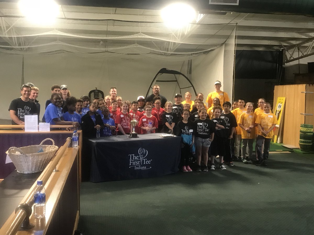 TheFirstTeeIN's tweet image. Congrats to Wheeler Elementary for winning the 2019 Indy Skills Challenge! Great time had by all! North Wayne Elementary won the #ninecorevalues challenge. Thanks to @UHSofIndiana boys golf team for volunteering and Riverside Golf Academy for hosting!