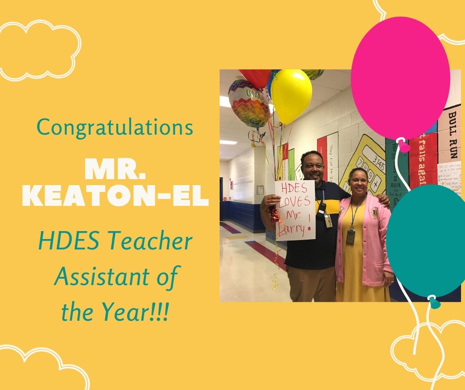 Congratulations Mr. Larry Keaton-El on being chosen as Hanford Dole's Teacher Assistant of the Year! Thank you for all that you do for our students and school. #dolestrong