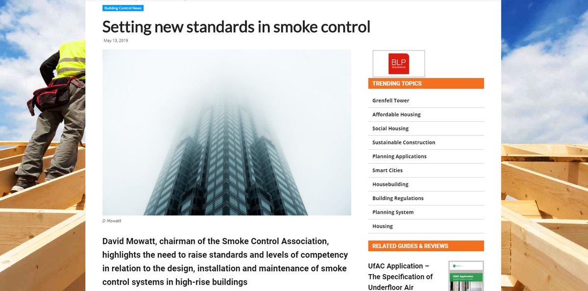 SEControls's tweet photo. Chairman of the @SmokeContAssoc David Mowatt highlights the need to raise standards and levels of competency in the design, installation and maintenance of smoke control systems in high-rise buildings.

https://t.co/mf79YjggFf

#SmokeControl #HighRiseBuildings https://t.co/p9gHBXqwkz