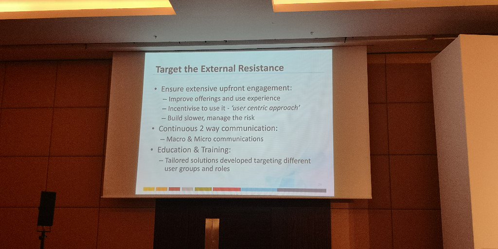 ObjLuneUK's tweet photo. The biggest threat to digital transformation that has been mentioned today is resistance to change. Great advice is to surface the resistance to address the change. #Digtra #changeinertia https://t.co/Krl8SOp13F