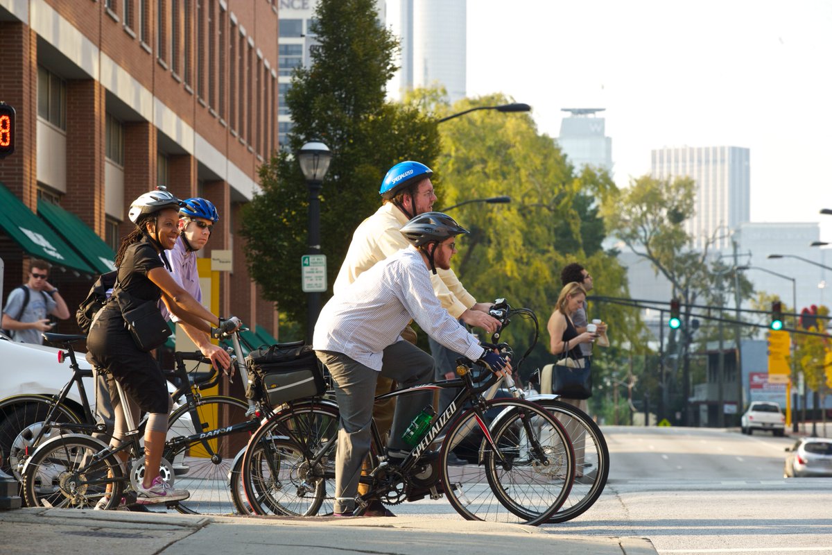 MidtownATL's tweet photo. In celebration of Bike to Work Week, Midtown Transportation, with @atlantabike is hosting a Bike Train through Midtown on Friday. Hop on board! https://t.co/R4XKICcqVo https://t.co/1zhynVlqNo