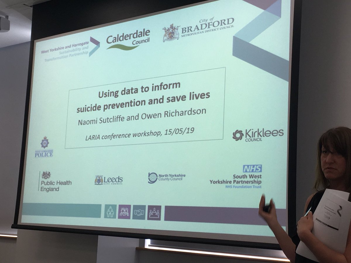 Thanks to Owen and Naomi from West Yorkshire on their work on suicide prevention #LARIA2019