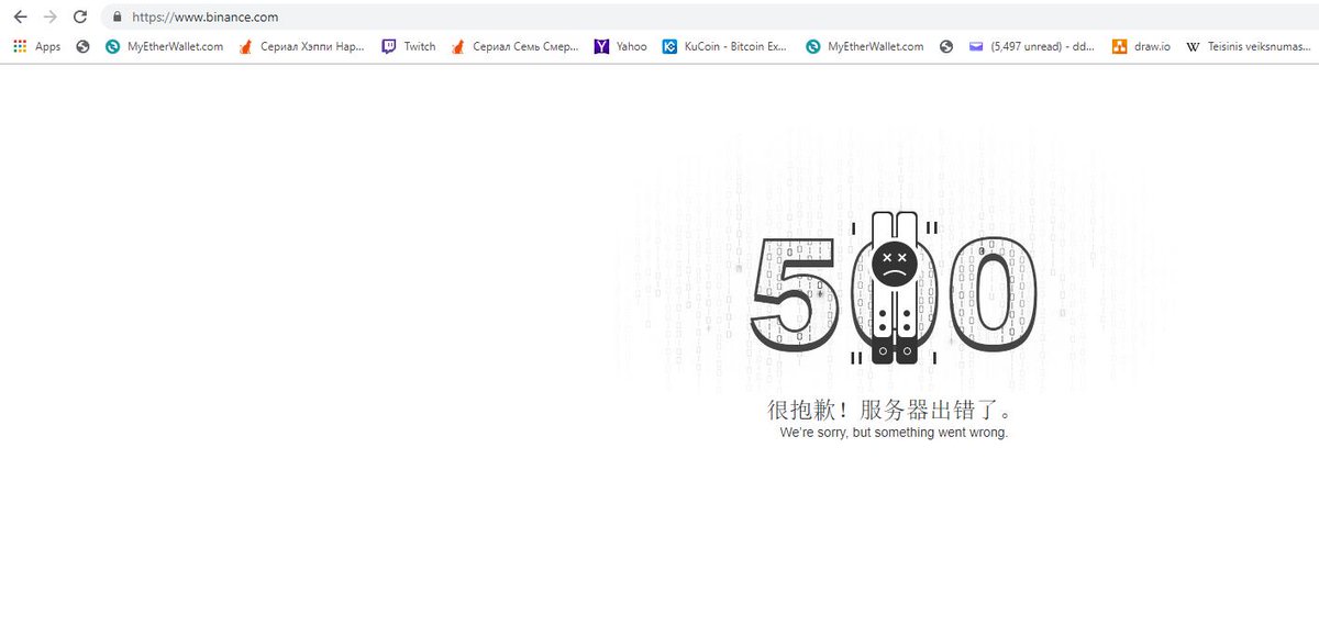 O_captainDima's tweet photo. @binance not working! https://t.co/lxng87N3vL