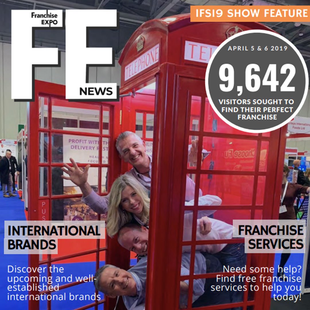 RedBoxLiquids's tweet photo. We'll give you one guess as to whose telephone box is on the cover of the new @FranchiseExpoUK news edition!! 😃 For all the #IFS19 show highlights - get your exclusive copy now 👉 https://t.co/YU6coblQMH. Budding franchise owner? We'd love to talk to you! #franchising https://t.co/weTLO3E9oG