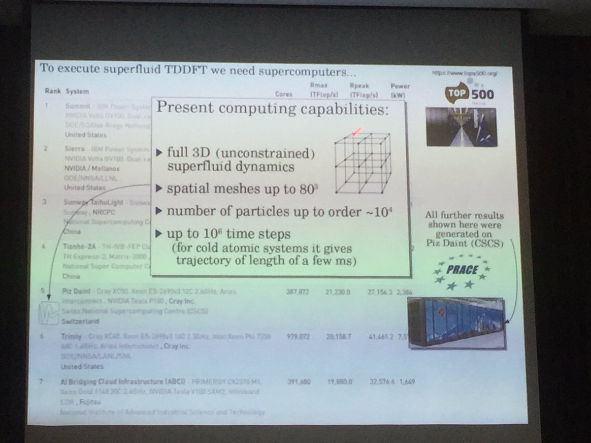 mgg_ch's tweet photo. “We need petascale performance to obtain something that is comparable with experiments” Gabriel Wlazłowski @Warsaw University of Technology talking about superfluid effect study in his #PRACE_RI Tier-0 Proposal on Piz Daint @cscsch #HPC #PRACEdays19 #EHCPSW https://t.co/JS1RUUDilt