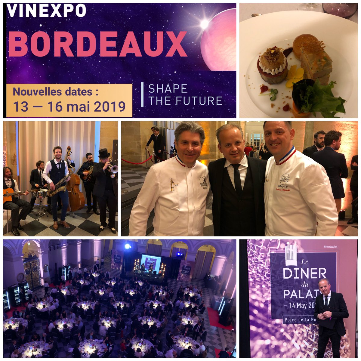 AlainBertoni's tweet photo. Ce soir, Maître de Cérémonie lors de la soirée officielle Vinexpo Bordeaux. 
Diner à 4 mains élaboré par Michel Roth et Francois Adamski chefs étoilés. 
#asmceurope https://t.co/1Encg0cOya