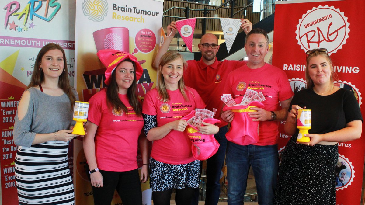 A huge well done to our amazing team of <a href="/SUBUBournemouth/">Students' Union at Bournemouth University</a> #fundraisers who collected over £1500 for <a href="/braintumourrsch/">Brain Tumour Research</a>.🎊