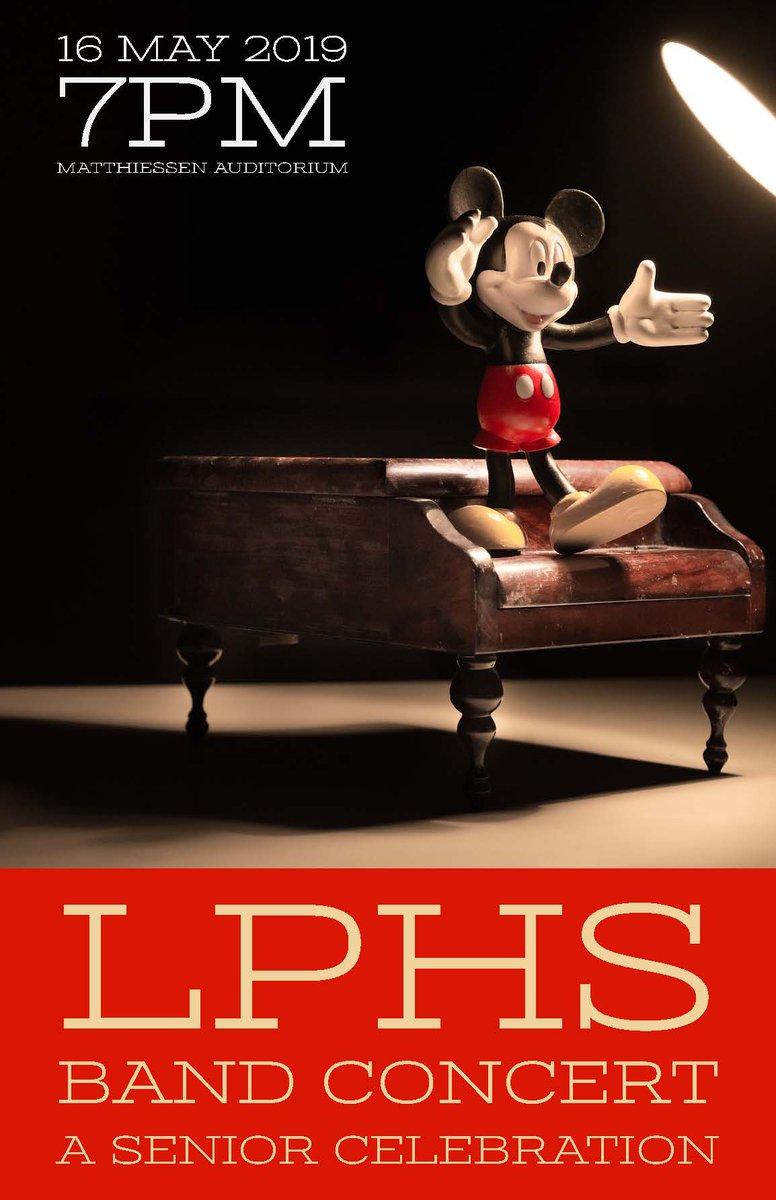 It's a great time of year to celebrate music and our musical seniors in LP's Matthiessen Auditorium. 
The LPHS Bands' Spring Concert:  7 p.m., May 16
The LPHS Spring Choral Concert:  7 p.m., May 23
The community is welcome to attend and admission is free