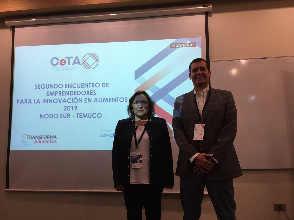 ggallardo2016's tweet photo. #ACHIPIA y #CeTA colaboran juntos por el desarrollo de la industria alimentaria. Anuncios del 2do encuentro de emprendedores en nodo Sur CeTA UFRO. #CentrosTec_Corfo #Corfo80años https://t.co/5K78hkARa2