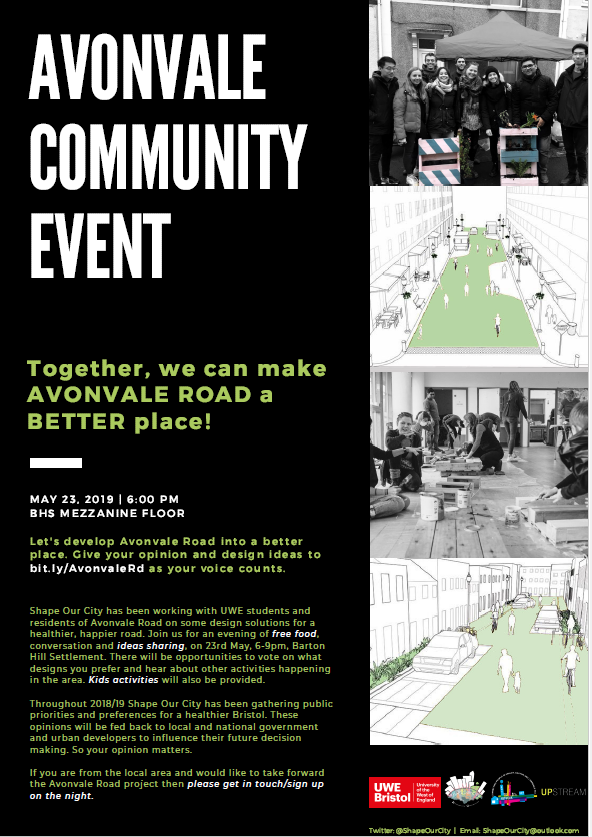 ShapeOurCity's tweet photo. Join us next Thursday, 23rd May, 6-9, for conversation, the chance to meet neighbours and opportunities for community action around Avonvale Rd @BHillSettlement. Free vegan-friendly food and kids activity @upourstreet @thenetworkbris @Hibaq_Jama https://t.co/ZD2bBkX8WP