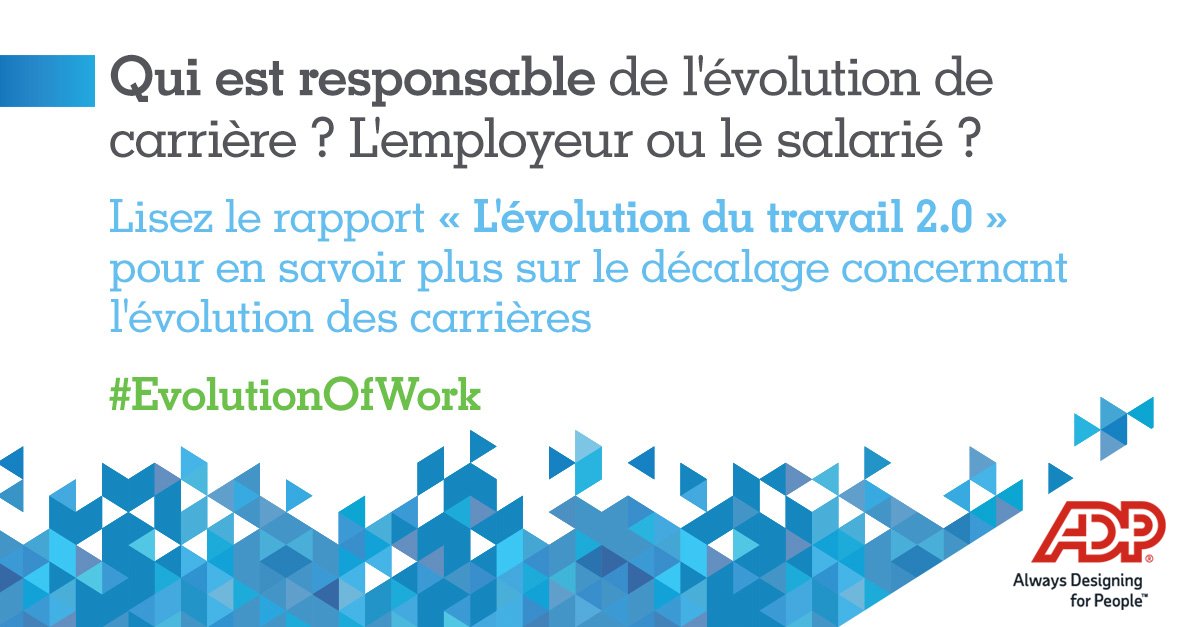 ADP_FR's tweet image. Pour 60 % des salariés 🇪🇺, leur évolution de #carrière n'est pas clairement définie.
🔗 ow.ly/Kki930lfuPY #EvolutionOfWork #Management