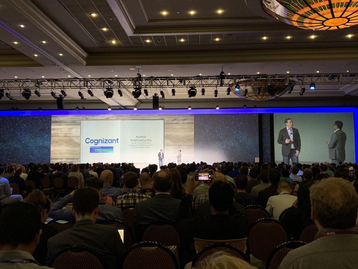 bmholak's tweet photo. .@Cognizant’s Karthik Krishnamurthy says to start with a focus on human behavior when thinking about AI, then find the use cases and data platform #Qonnections https://t.co/8xZhNJh5bZ