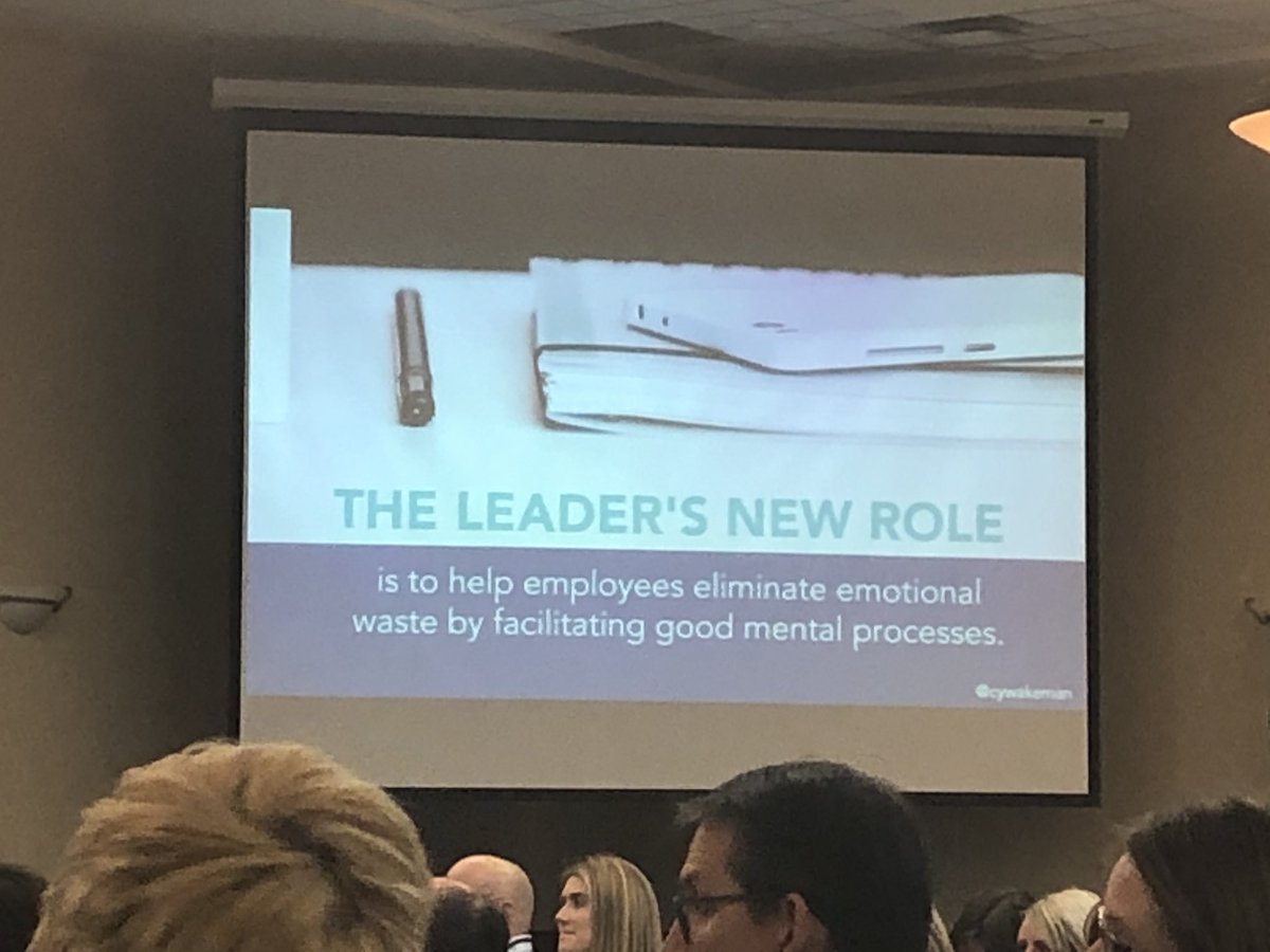QNETManitoba's tweet image. A modern leader’s job is to facilitate good mental processes to eliminate emotional waste.  #QNETMB19 @CyWakeman #domorewithless #ditchthedrama