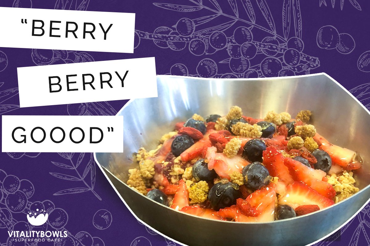 Berry delicious and for a good cause, too. Try our Super Berry Bowl made with açai, strawberries, blueberries & raspberries. 10% of the proceeds go to @FAACTnews for food allergy advocacy and awareness. #AllergyAwarenessWeek