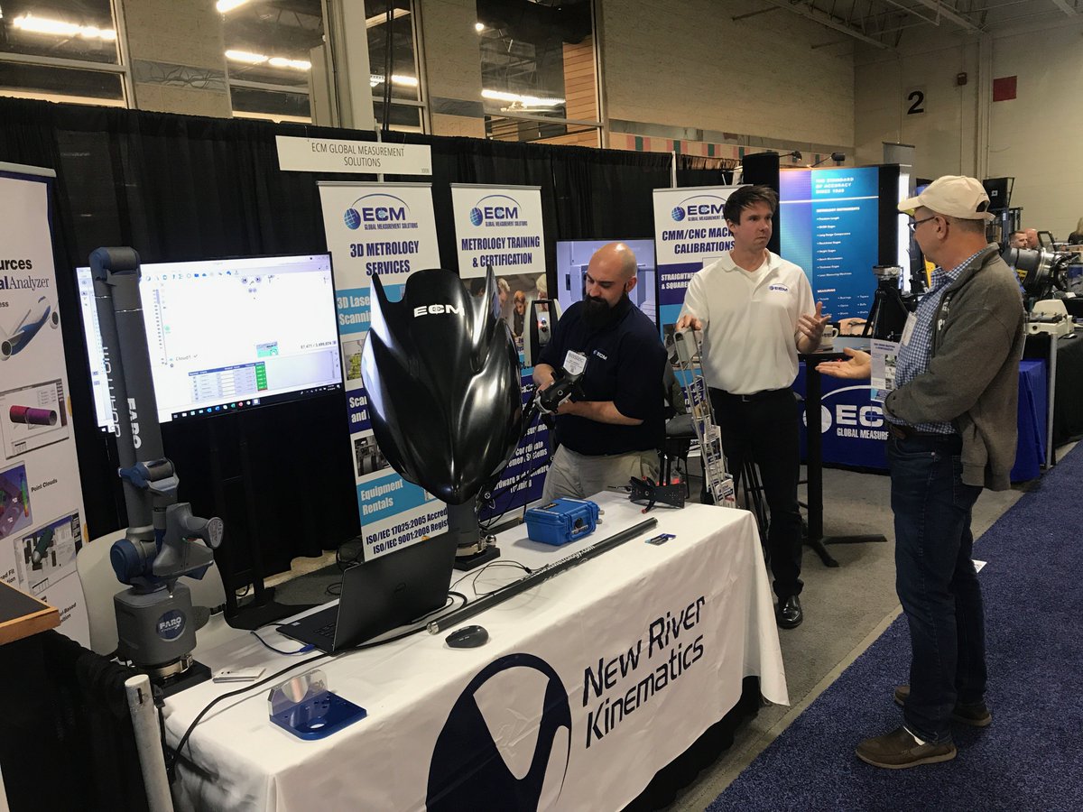 ECMGlobal's tweet image. .@eastec?? Stop by booth #3008 and say Hi! We're here with @SpatialAnalyzer and we are showing off our @FARO_HQ portable arm and @LeicaGeosystems AT960 laser tracker with SpatialAnalyzer software solutions. #Eastec2019 #metrologyservices #spatialanalyzer #FAROArm #LeicaTracker