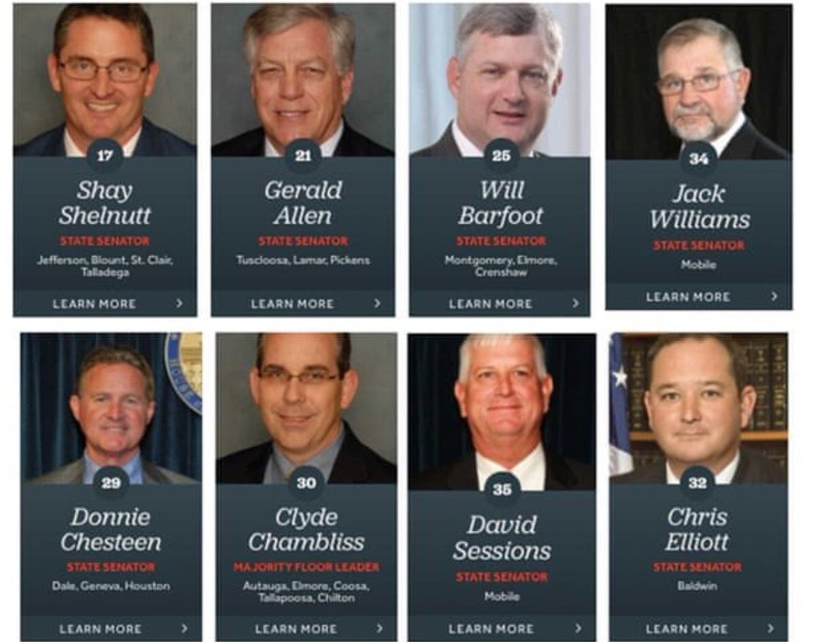 TheGloryFires's tweet image. 52% of Alabamians are women, 26% of Alabamians are black, 17.2% live in poverty, and these are the shitbags who decide life or death policy for Alabamian women. end gerrymandering, end disenfranchisement. all power to the people. we dare defend our rights.