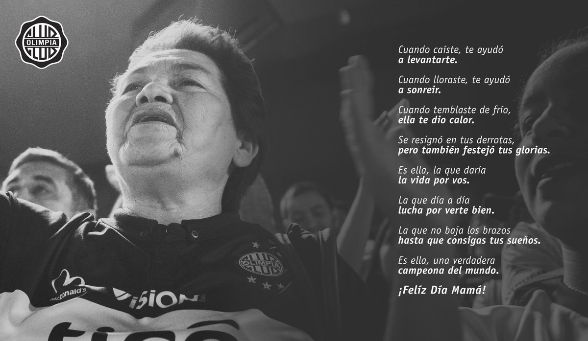 elClubOlimpia's tweet photo. Campeona del mundo.. ¡Hay una sola! 🏆🌏
#FelizDíaDeLasMadres ❤ https://t.co/LVXi5ruj4r