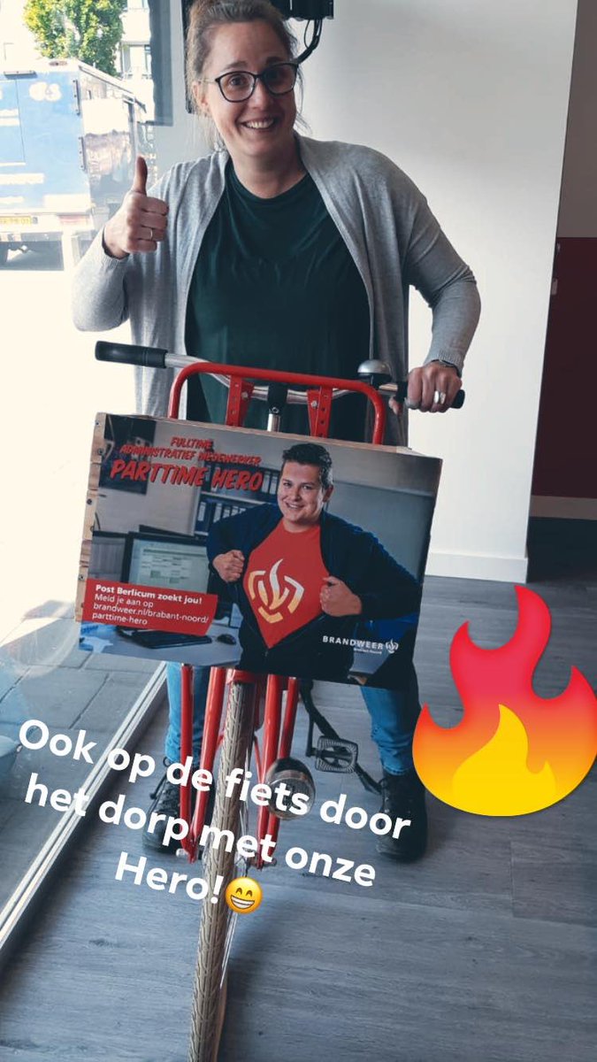 brandweerBN's tweet photo. Zelfs op de fiets! Overal kom je onze parttime hero's tegen. @BBerlicum @BRWRosmalen @BrandweerGeffen @BrwPostCuijk @oss Schuilt er in jou ook een hero?  https://t.co/B76ly9RbY1 https://t.co/uOaiXe4Z95