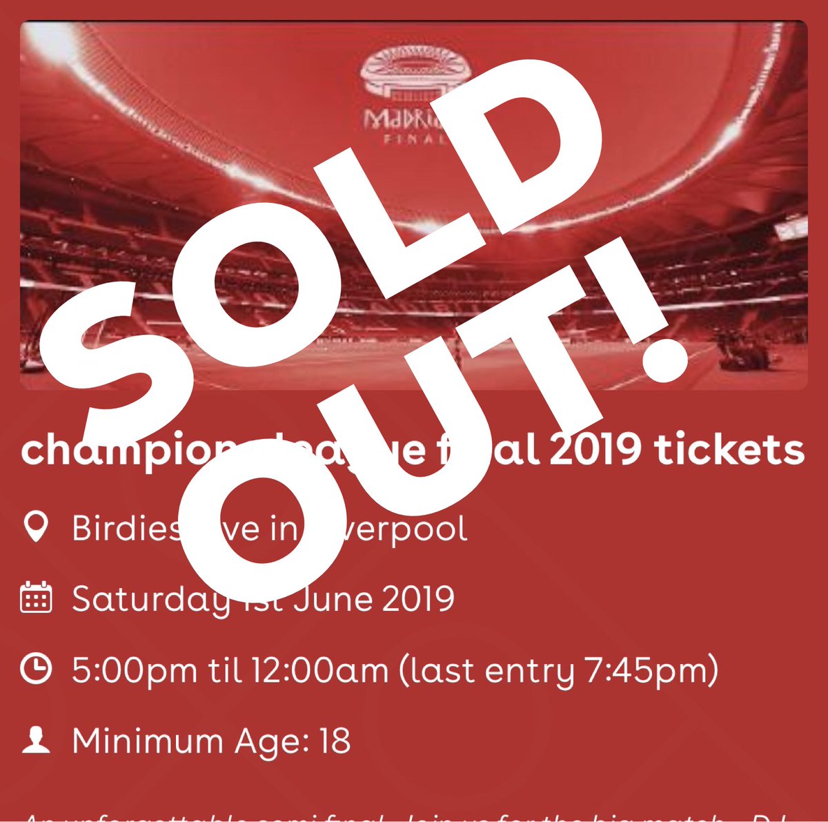 Tickets have now sold out!