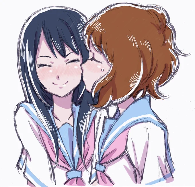 おめでとうのキス #高坂麗奈生誕祭2019 #黄前久美子 #加藤葉月 #川島緑輝 #響けユーフォニアム 