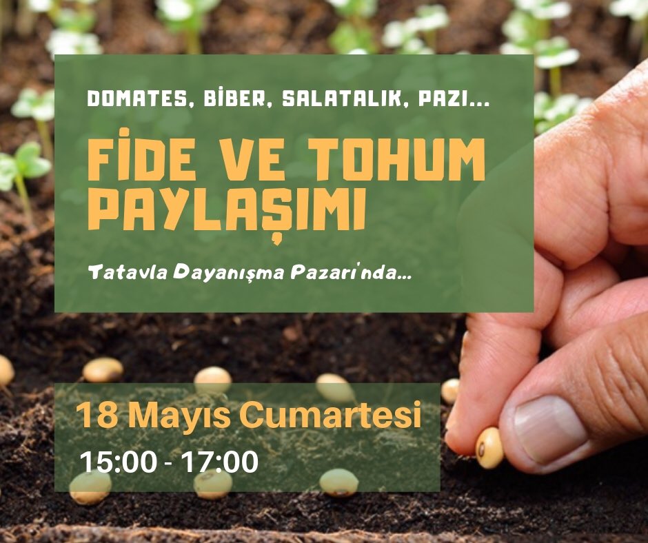 Sevgili komşumuz Tracy’nin dükkanımızda gerçekleştireceği fide paylaşımı ve tohum takası etkinliğine hepiniz davetlisiniz🌿 🌱

📍Bozkurt Mh. Eşref Efendi Sk. 29A, Şişli
🗓 18 Mayıs - Cumartesi
⏰ 15.00 - 17.00