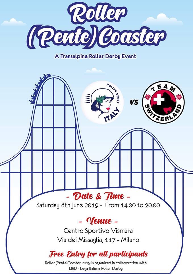 *ROLLER (PENTE)COASTER*
Rimanete sintonizzati: presto tutti i dettagli!
Stay tuned: details will follow very soon!
Venite a supportarci! 
#bout #game #rollerderbyitalia #teamitaly #teamsvizzera #pattinaggio #azzurre #sportitalia #nazionaleitaliana