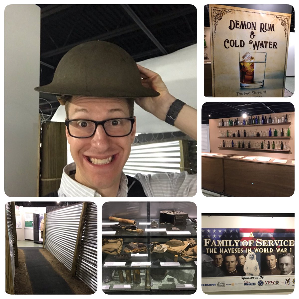 DHelmEDU's tweet image. Thank you @rbhayespres for taking my students through your WWI and Temperance exhibit.!  It was AWESOME to see Amber, one of my former students working there! #aplusstudents #hiamber