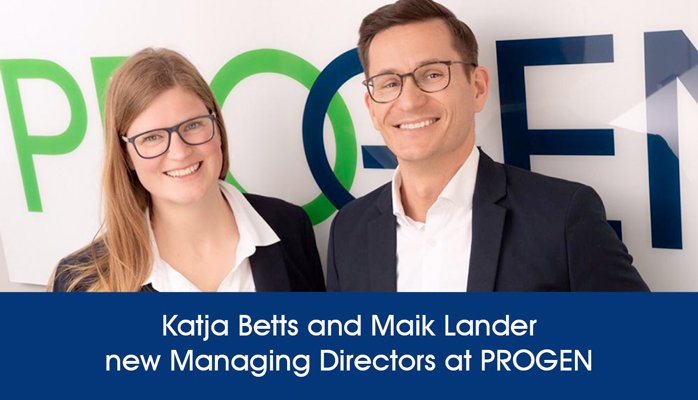 Progen_Biotech's tweet image. PROGEN Biotechnik GmbH now with new joint leadership: Since April first, @KatjaBetts and @MaikLander have been leading the company as equals. Read more at company.progen.com/news/article/v…
