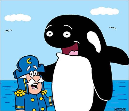 orcabrad's tweet photo. It's Wayback Wednesday! Back in 2012, I went to the Cartoon Mascot Convention in Hawaii. The Cap'n and I hung out at the beach afterwards. Good times! I cropped the bottom of this picture because the Cap'n was wearing a bright yellow Speedo. You're welcome. #noonewantstoseethat https://t.co/DFsd3xHK4b