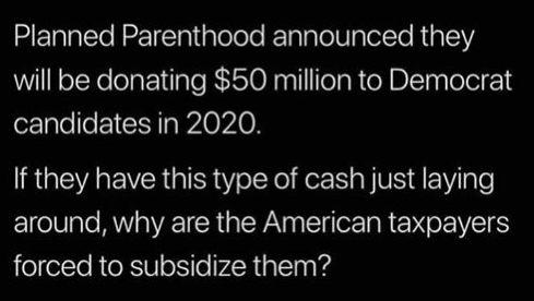 <a href="/RealCandaceO/">Candace Owens</a> Any organization that receives Taxpayers’ monies should not be able to make political contributions!! Who’s with me on this?