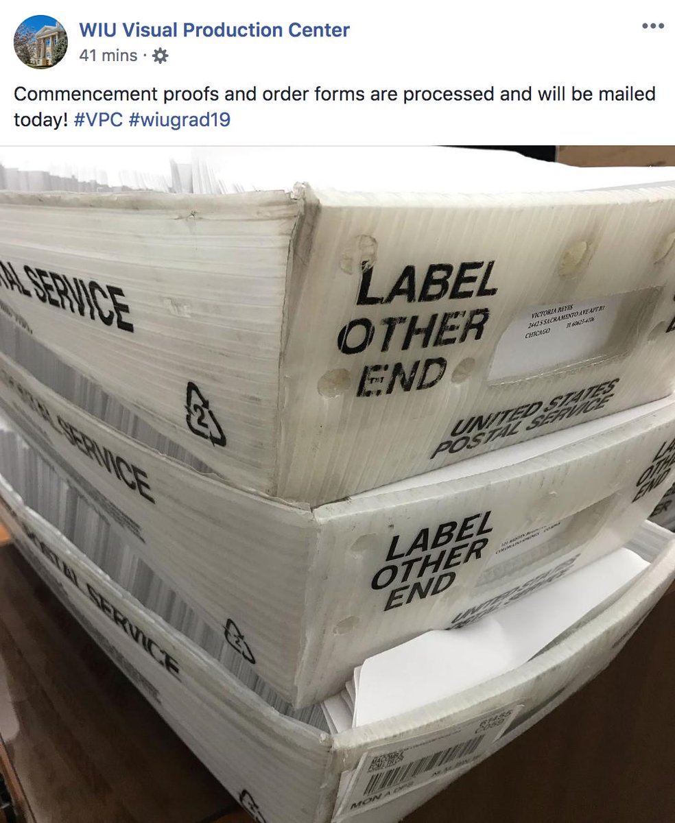 WesternILUniv's tweet photo. #WIUGrad19 image proofs and order forms are on their way! 🎓
Contact Visual Production Center @WesternILUniv for order information.
☎️ (309) 298-1358
📧 VPC@wiu.edu
🔗 https://t.co/m4KCaoAQR6
#WIU #WIU19 https://t.co/dK2CvxyzW8